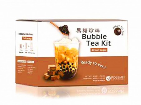 Kit bubble tea sucre roux 8 parts 816g
